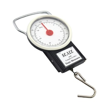 行李彈簧秤 32kg手提秤 帶捲尺旅行秤 出國用品 機械秤 不用擔心沒電 贈品禮品