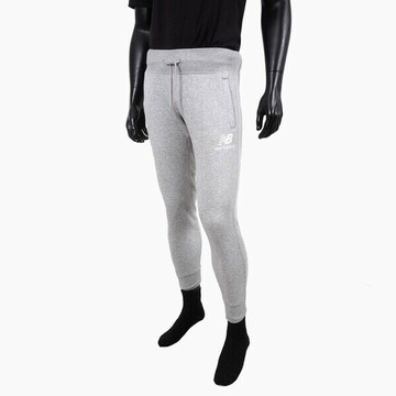 New Balance [AWP83522AG] 女 長褲 運動 休閒 針織 柔軟 刷毛 彈性 束口 淺灰