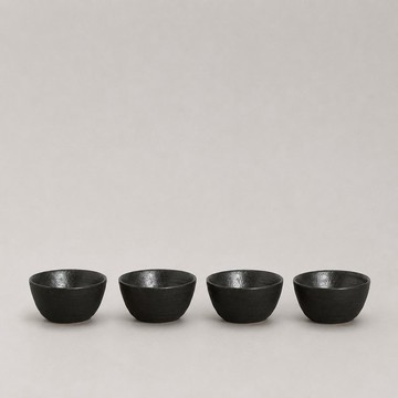 霧黑醬料小碟4入組/醬油碟/小菜碟