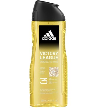 《ADIDAS愛迪達》男性三合一潔顏洗髮沐浴露-超越自信Victory League (400ml)