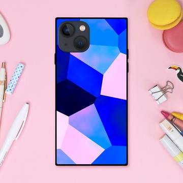 夢幻可愛圖案方形手機殼【強化玻璃處理】適用於 iPhone16