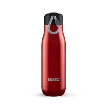 美國 ZOKU 真空不鏽鋼保溫瓶 500ml (豔陽紅) 不鏽鋼水瓶 水壺