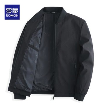 羅蒙2025春秋季男士夾克百搭商務立領中青年男士外套上衣潮流茄克