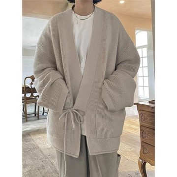 中國風開衫針織道袍毛衣男秋冬新款日系復古慵懶風高級感寬松外套