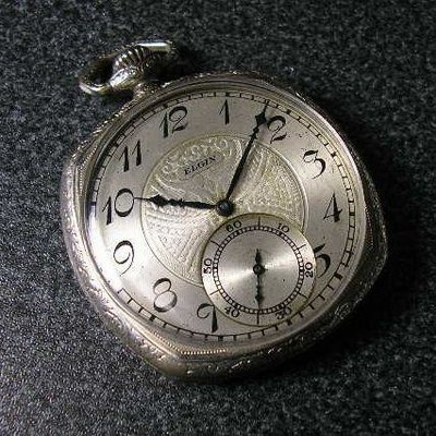 ELGINエルジン装飾入りクッションケースアンティーク懐中時計