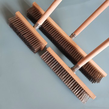 地板刷/鋼絲刷/鐵絲刷 不銹鋼絲刷子長柄鋼絲刷洗地地板刷酒店地板硬毛瓷磚鐵刷水池青苔【CM16705】