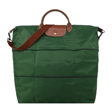 LONGCHAMP LE PLIAGE系列延展兩用旅行袋(英式綠)1911-089-P95