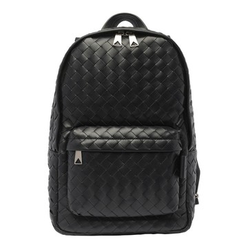 Bottega Veneta 男款 730728 小號 Intrecciato 背包 黑色