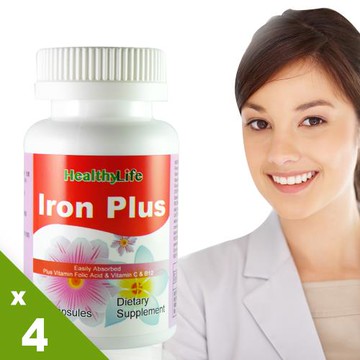 【Healthy Life】加力活複方樂補鐵膠囊(90顆*4瓶)