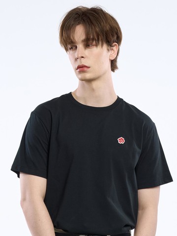 Basic Clover Wappen Daily T Shirt_Black