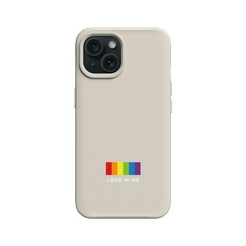 iPhone 15 SolidX 貝殼灰 - Love in All ____ - Love wins-Not alone