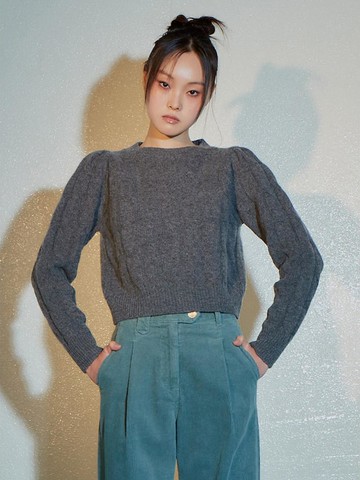 Cable Knit Pullover - Ash