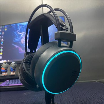 磁動力ZH8電競游戲耳機網吧咖酒店專用大耳罩彩光USB7.1聲道帶麥