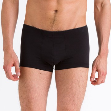 【HANRO】COTTON SUPERIOR貼身四角男內褲S-L(黑)
