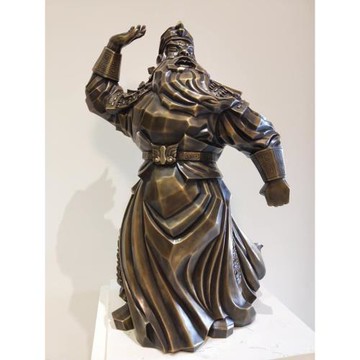 [開運陶源] 無懼(小)~羅廣維 原作 關公銅雕 限量388件