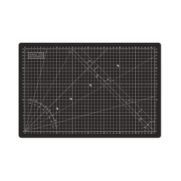 ANALOG LIFE 雙面自癒彩色切割墊  黑色+灰色  A3
