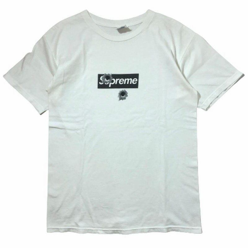 中古】Supreme シュプリーム Bullet Box Logo Tee 12AW 渋谷オープン記念 バレット ボックスロゴ Tシャツ 弾丸 白  ホワイト 半袖 S | LINEブランドカタログ