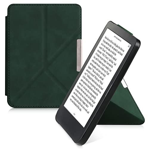 kwmobile カバー 対応: Kobo Clara HD ケース 電子リーダー PUレザー 電子書籍 保護ケース 深緑色