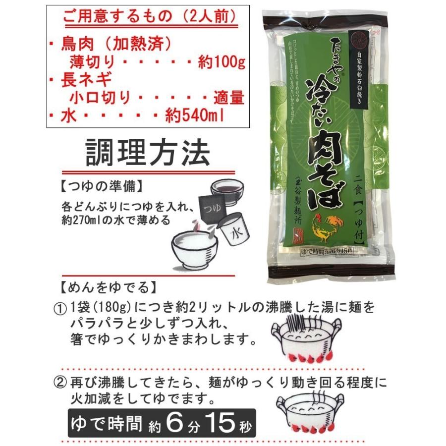 そば 送料無料 お試し たまやの冷たい肉そば 20食分(2食分×10袋)(つゆ付) ギフト   [肉そば10袋] 即送