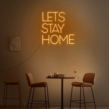 Let's Stay Home | LED霓虹燈 | 發光字 | 禮物 | 可調光