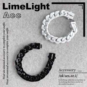 ☆LimeLight☆ 立體扣 / 黑白 / 烤漆 / 飾品 / 鈦鋼 / 古巴 古巴手鍊 手鍊 27
