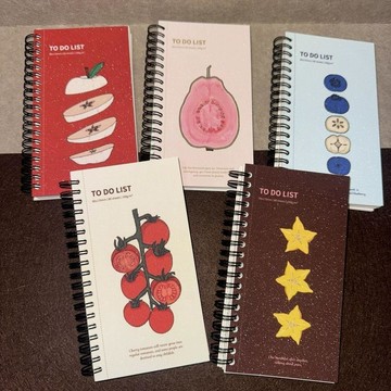 熱賣✨快速出貨💫水果計劃本高顏值筆記本便攜線圈本學生Todolist自律打卡口袋本