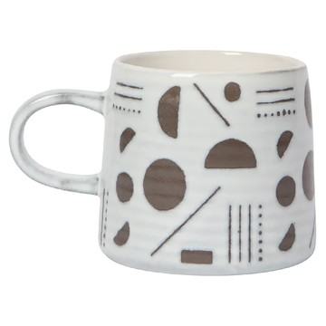 danica STUDIO 石陶馬克杯 355ml 幾何圖案 點線圓  點線圓   1個