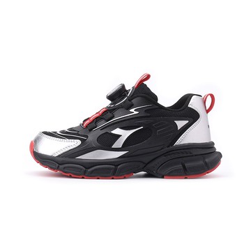 DIADORA 新星行者 寬楦旋鈕運動鞋 銀黑 DA11200 中大童鞋