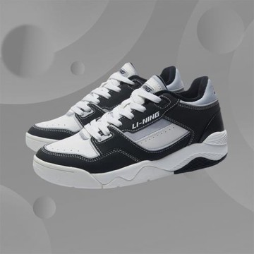 李寧休閑鞋女鞋秋冬新款進擊經典中幫透氣運動籃球鞋AGBR086