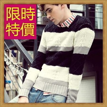 現貨+預購 毛衣 男針織衫-秋冬溫暖套頭圓領男長袖上衣63t46【獨家進口】【米蘭精品】