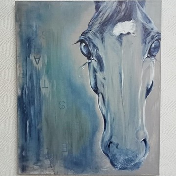 靜觀靈駒/療癒系靈性畫作/為空間注入沉靜能量