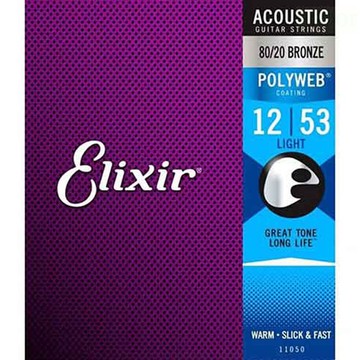 Elixir 民謠吉他弦 11050 POLYWEB 80/20 BRONZE (12-53) 黃銅 厚膜【黃石樂器】