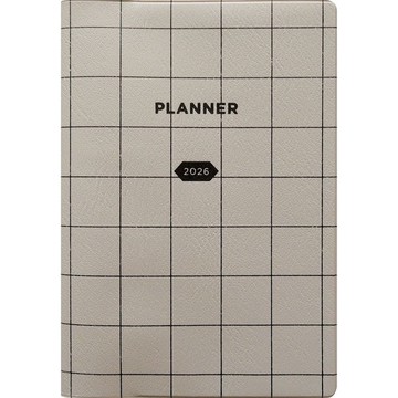 MATOKA 日誌 2026 年版 1 月開始 B6 月曆 Trellis Gray