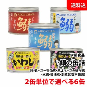 送料無料 伊藤食品 いわしの生姜パワー 黒ごまパワー(味噌煮) 鰯の缶詰 (水煮 水煮食塩不使用 ?油煮) 選べる6缶 あいこちゃん 缶詰 セッ