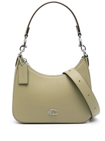Coach - logo-plaque leather tote bag - women - Calf Leather - One Size - Green
