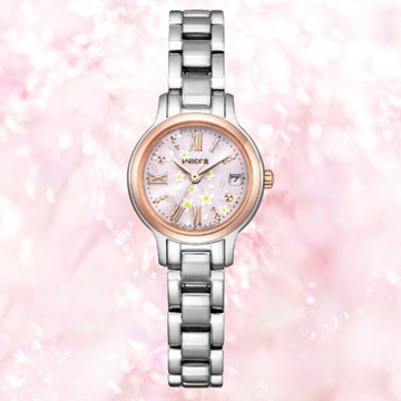 CITIZEN 星辰 WICCA公主系列 KH4-939-93 台灣限定款日期顯示時尚女錶 銀 24mm