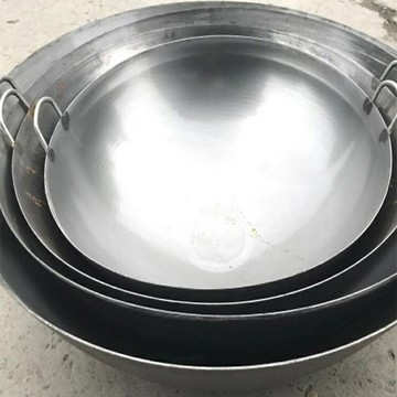 雙耳炒鍋 炒鍋 大鐵鍋 老式傳統雙耳鋼鍋炒鍋廚房飯店食堂商用柴火大鍋灶大炒鍋鋼鍋