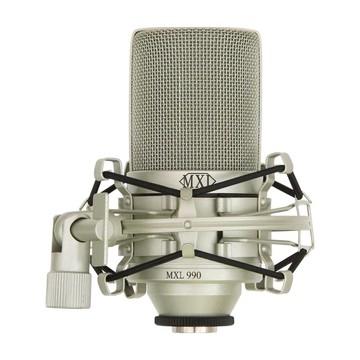 MXL 990 大震膜 電容式麥克風 專業錄音設備 清晰飽滿音質 人聲樂器收音適用  黑色
