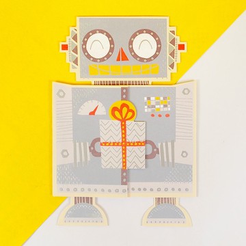 老師就像機器人一樣讚【教師節卡片】