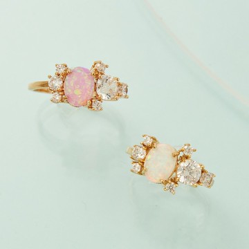 Rainbow蛋白石璀璨美戒(共3色)