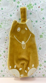 【震撼精品百貨】招財貓_招き猫~日本招財貓零錢包/置物袋-黃咖啡#09941