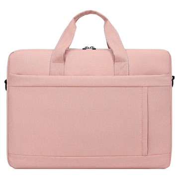 YUNMI 牛津布大容量單肩手提防摔電腦包  1個  粉色  39 x 27 x 7cm