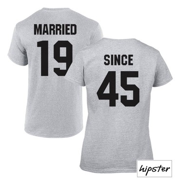 Married Since 客製化結婚年份 短T 灰色 下訂告知年份 禮物 情人