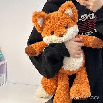 【今天買明天到+台灣出】安睡狐狸陪睡玩偶 跑步造型抱枕 暖心禮物 狐狸娃娃 安睡抱枕 生日禮物 毛絨公仔 交換禮物