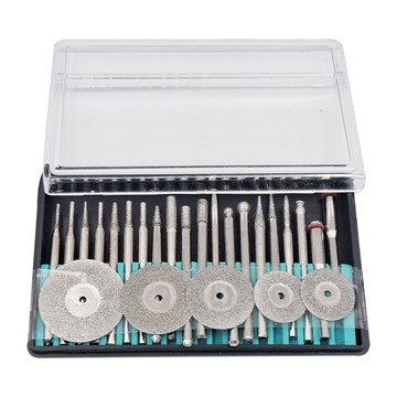 金剛砂磨頭 25入 附切割輪 直徑3X45毫米  1組