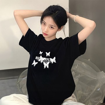【現貨！當天出】韓系簡約風短袖女內搭上衣 重磅250g純棉高質量女裝 加大碼寬鬆oversize風t恤 女tee