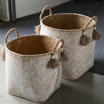 臟衣籃草編大號 歐式編織收納筐玩具筐儲物筐衣服收納籃