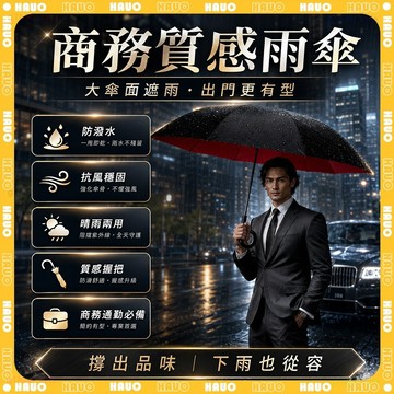 HAUO🏆升級加粗24骨加固 商務雨傘🏆雙層防暴雨 自動雨傘 長柄雨傘 黑膠防曬傘 超大雨傘 長柄傘 遮陽傘 晴雨兩用傘