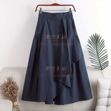 不規則半身裙女中長款一片式休閑百搭裙子高腰a字裙時尚百搭春季新款