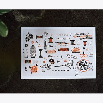 刺繡工具 手刺繡明信片 Stitch Kits Hand Embroidery Postcard